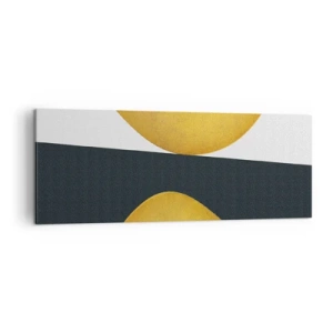 Obraz na plátně - Zaprvé: zlato - 140x50 cm