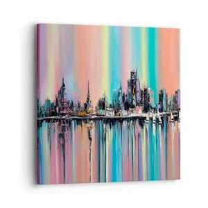 Obraz na plátně - Noční proud světla - 40x40 cm