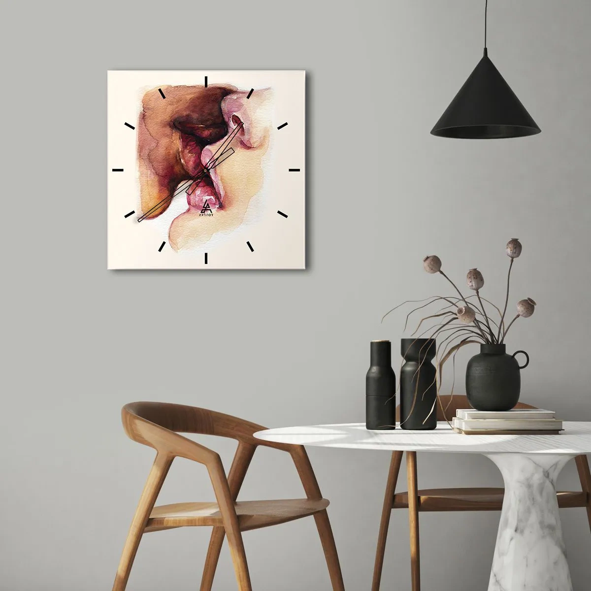 Nástěnné hodiny - Jako noc a den, země a nebe - 30x30 cm