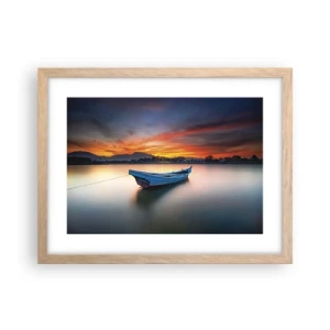 Plakát v rámu světlý dub - Blíží se dobrá noc - 40x30 cm