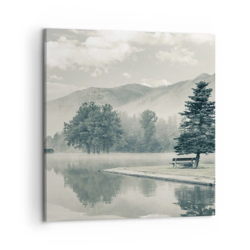 Obraz na plátně - Jezero ještě spí - 50x50 cm