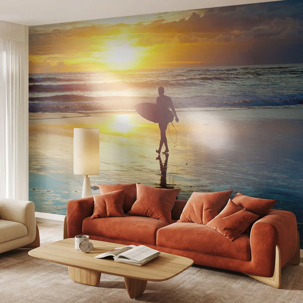 Fototapeta Samolepicí Deluxe Sticker - Návrat bojovníka - Sport, Surfování, Indonésie - 250x175 cm