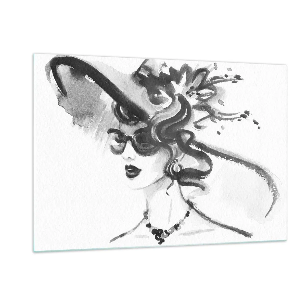 Obraz na skle - Dáma s charakterem - 120x80 cm