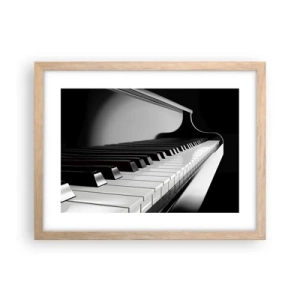 Plakát v rámu světlý dub - Harmonie tvarů a barev - 40x30 cm