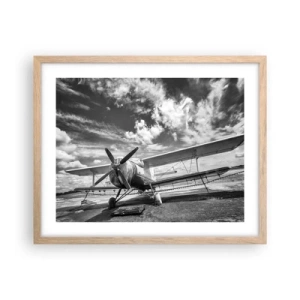 Plakát v rámu světlý dub - Nemohu se toho dočkat! - 50x40 cm