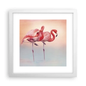 Plakát v bílém rámu - V barvě zapadajícího slunce - 30x30 cm