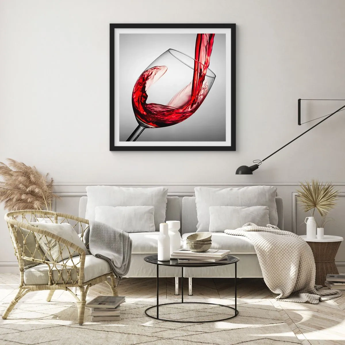 Plakát v černém rámu - Barva - pohyb - zvuk - 60x60 cm
