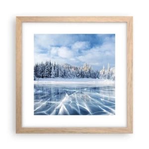 Plakát v rámu světlý dub - Oslnivý a krystalický pohled - 30x30 cm