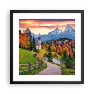 Plakát v černém rámu - Naprosto ideální krajina - 40x40 cm