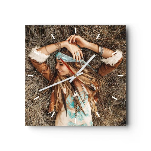 Nástěnné hodiny - Na cestě do léta lásky - 30x30 cm