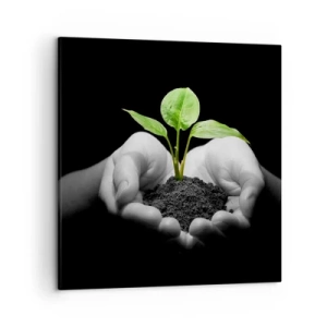 Obraz na plátně - Miluji přírodu, chráním ji - 50x50 cm