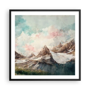 Plakát v černém rámu - Skalní čepele - 60x60 cm