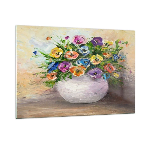 Obraz na skle - Zátiší s bílou vázou - 120x80 cm