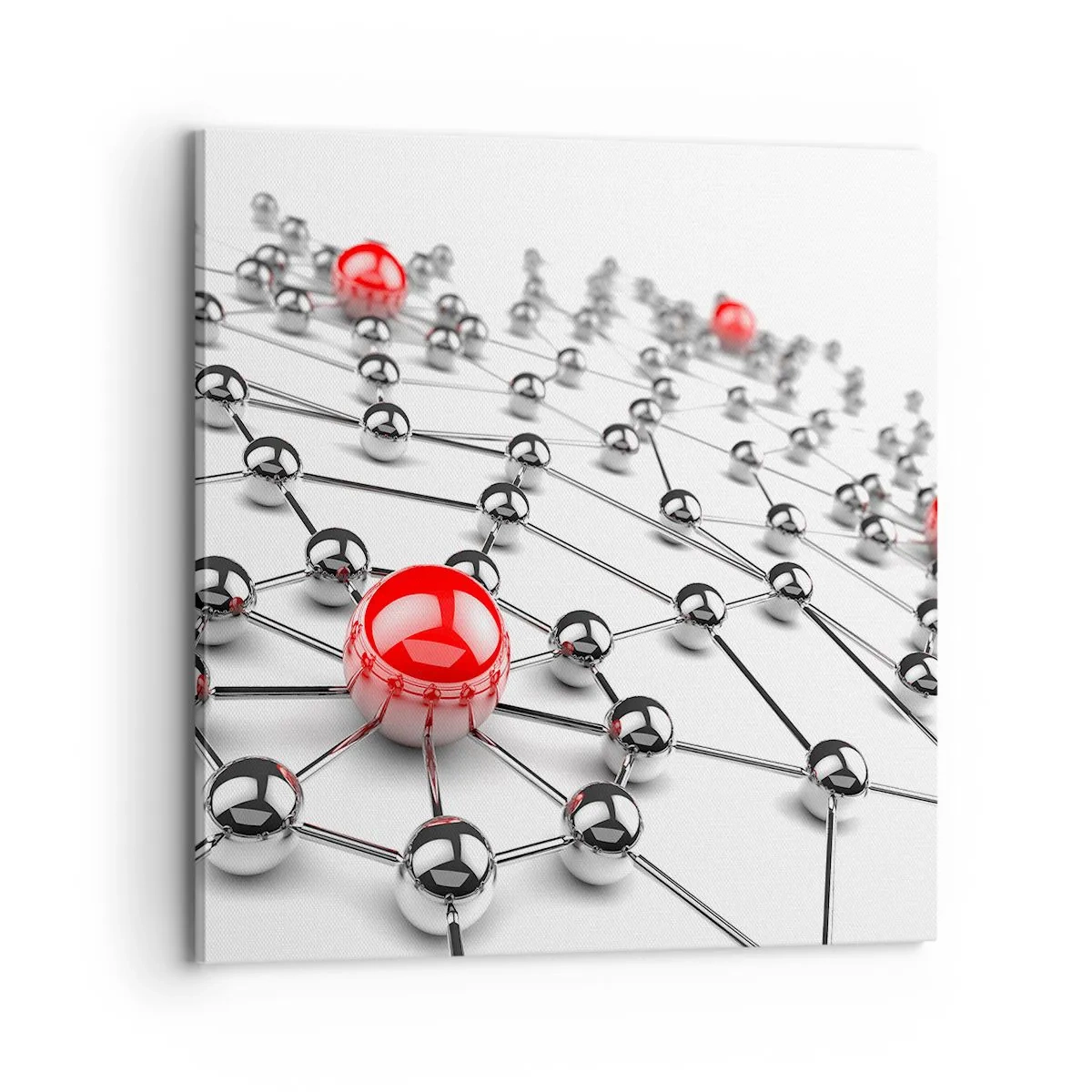Obraz na plátně - Stříbrná síť - 70x70 cm