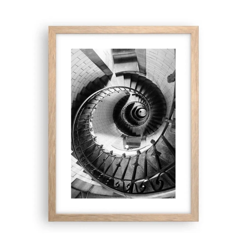 Plakát v rámu světlý dub - Jen výš a výš - 30x40 cm