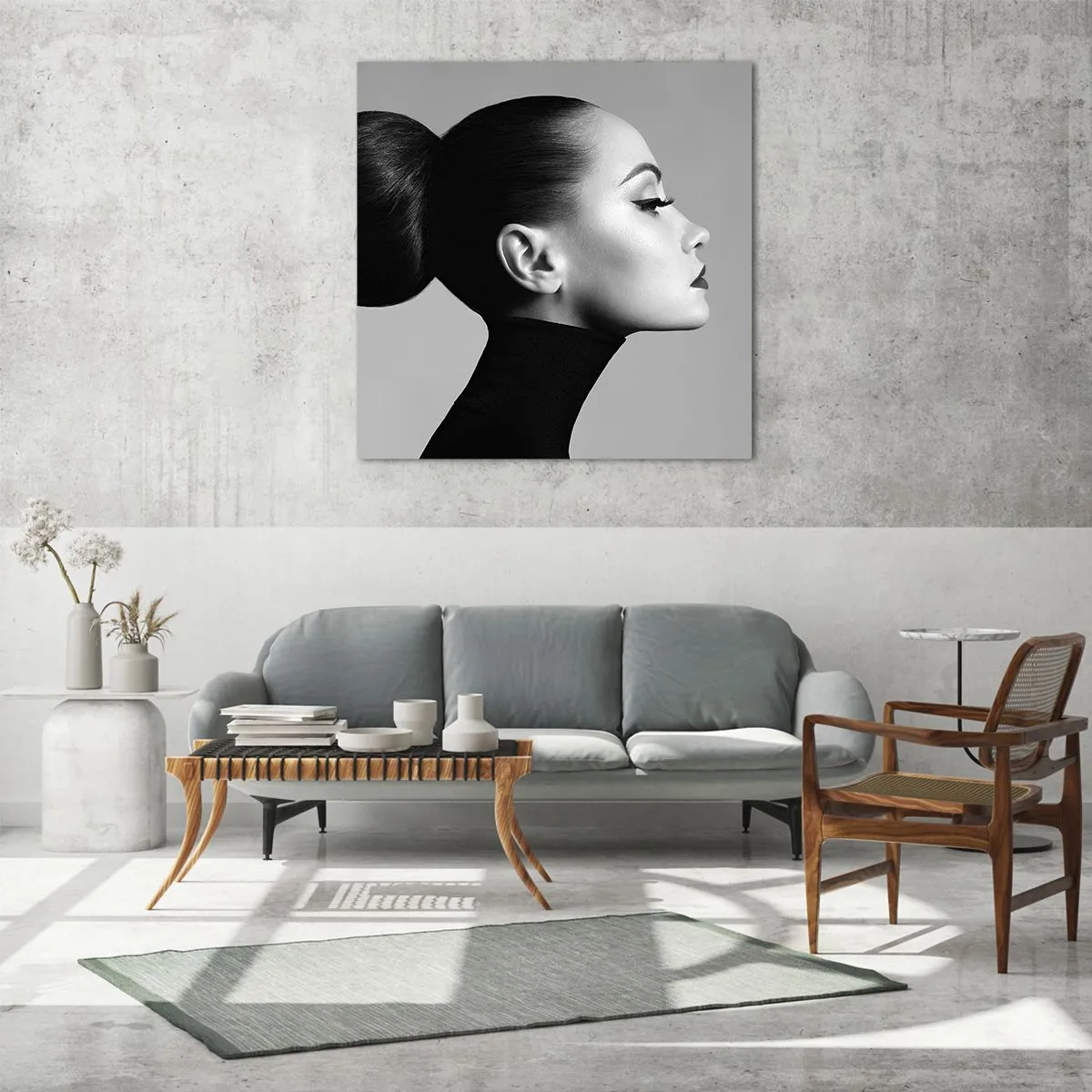 Obraz na skle - Moderní Nefertiti - 30x30 cm