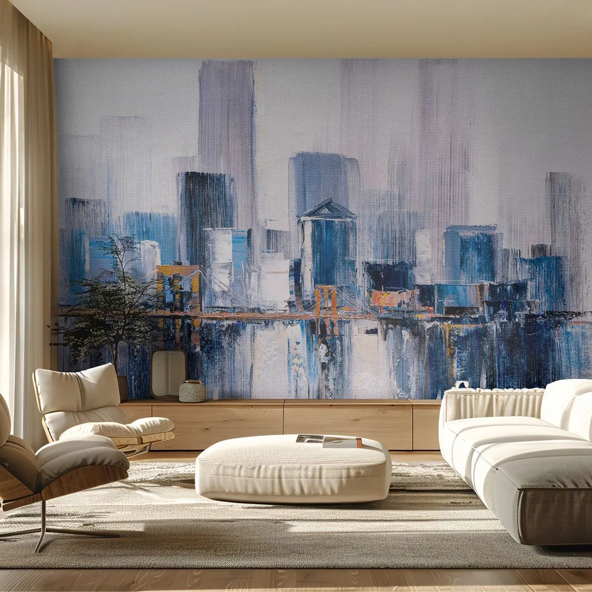 Fototapeta Premium Sand - Newyorská imprese - Budovy, Kus, Malování - 250x175 cm