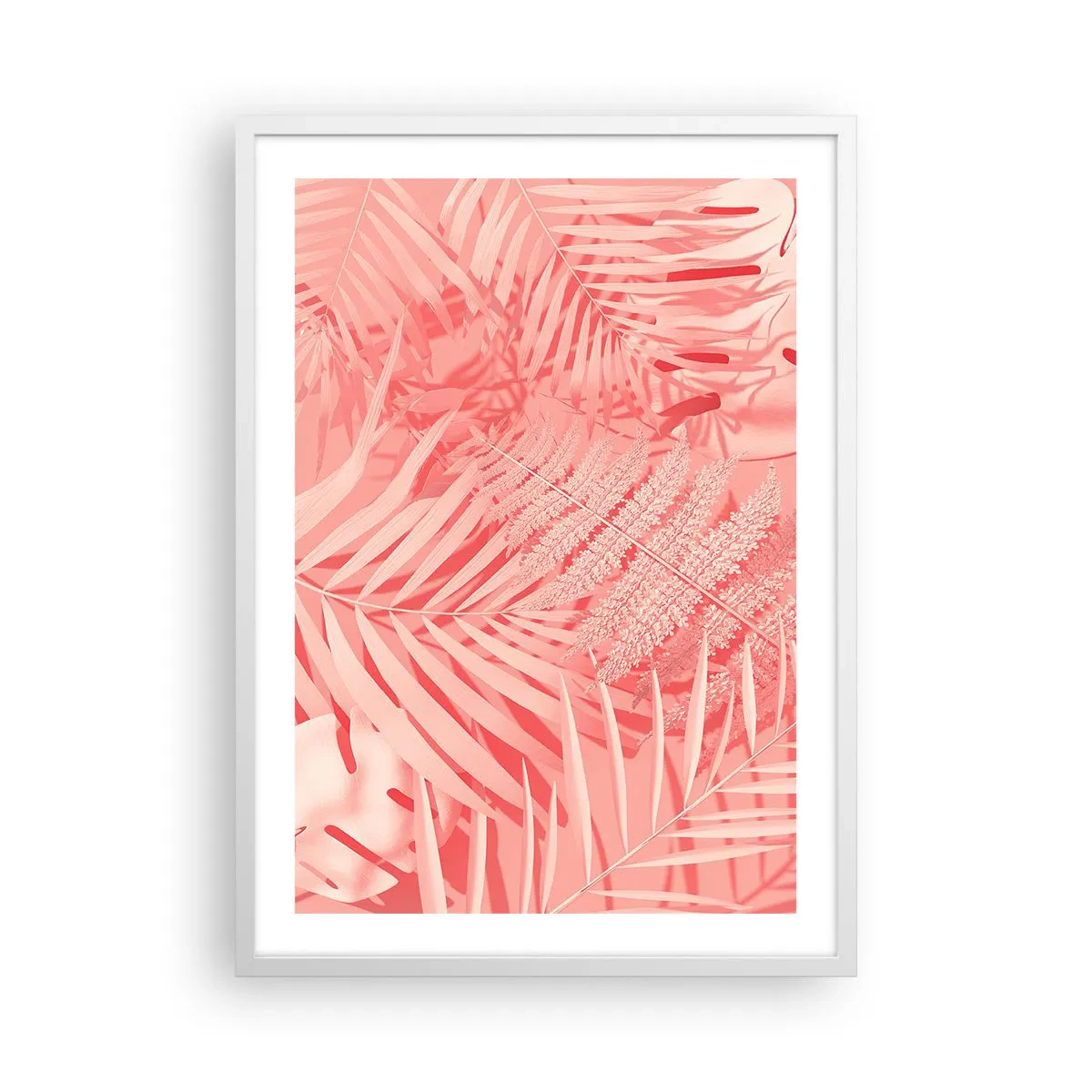 Plakát v bílém rámu - Růžový koncept - 50x70 cm