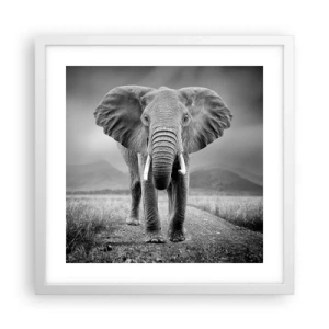 Plakát v bílém rámu - Hostitel vítá - 40x40 cm