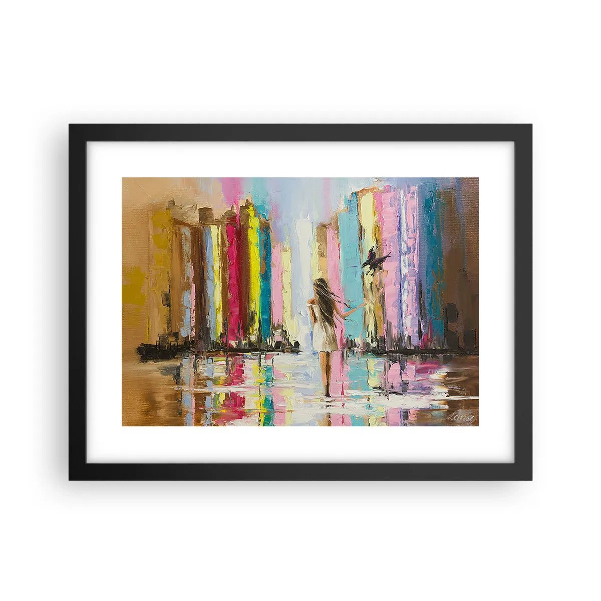 Plakát v černém rámu - Pojď se mnou - 40x30 cm