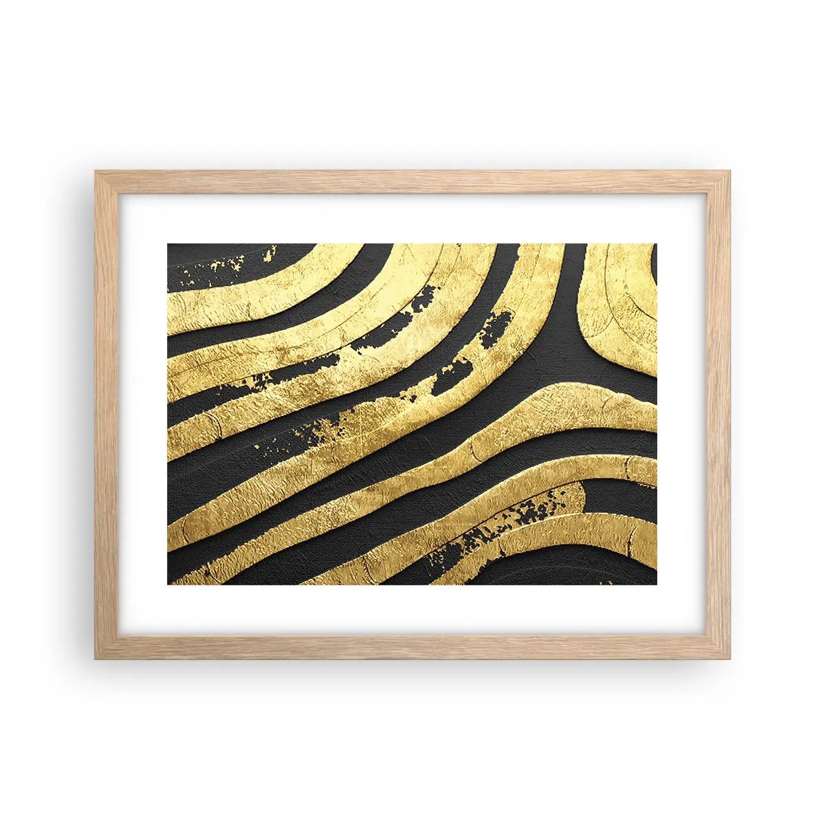 Plakát v rámu světlý dub - Vše plyne - 40x30 cm