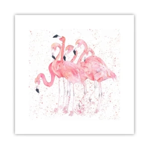 Plakát - Růžový ansámbl - 30x30 cm