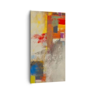 Obraz na plátně - Geometrie barev - 65x120 cm