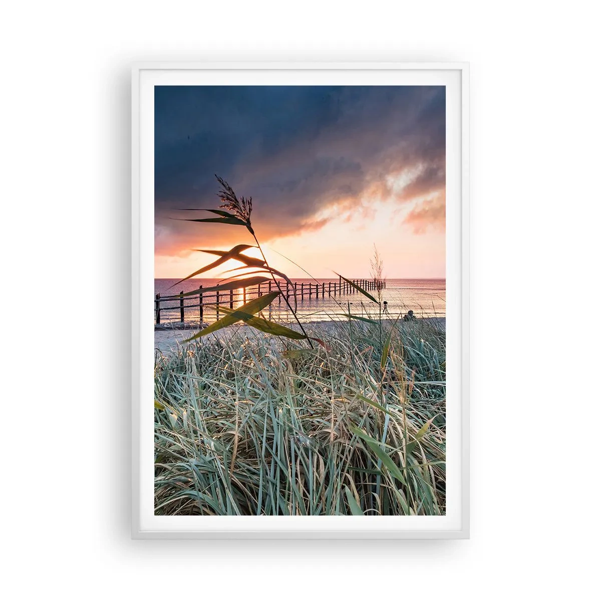 Plakát v bílém rámu - Neodváto větrem - 70x100 cm