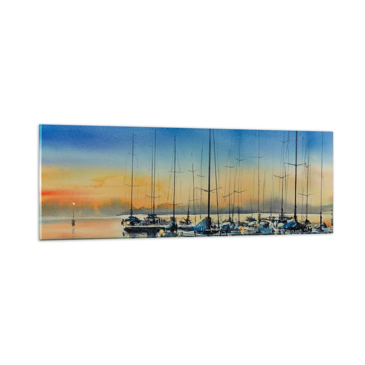 Obraz na skle - Konec dobrého dne - 90x30 cm