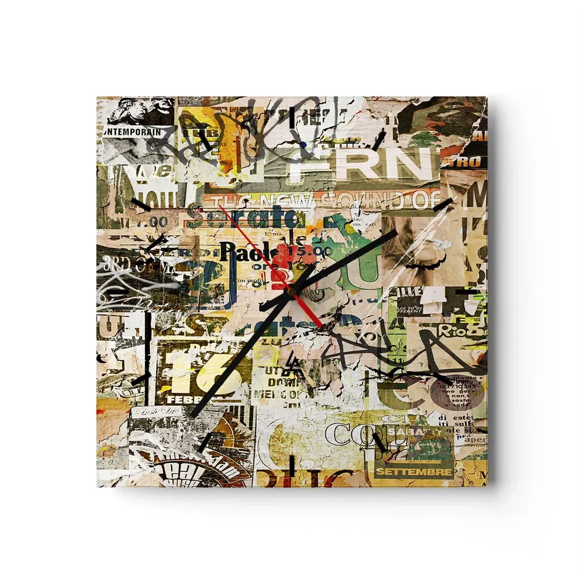 Nástěnné hodiny - Och, děje se to… - 40x40 cm