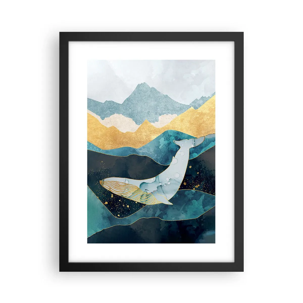 Plakát v černém rámu - Chladná krása severu - 30x40 cm