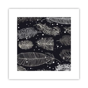 Plakát - Krajka s peřím - 30x30 cm