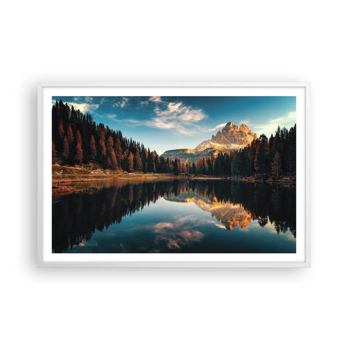 Plakát v bílém rámu - Dvojitá krajina - 91x61 cm