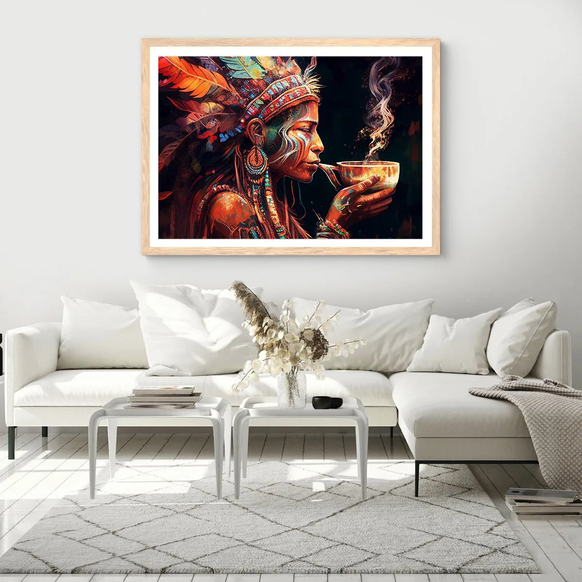 Plakát v rámu světlý dub - Magický rituál - 100x70 cm