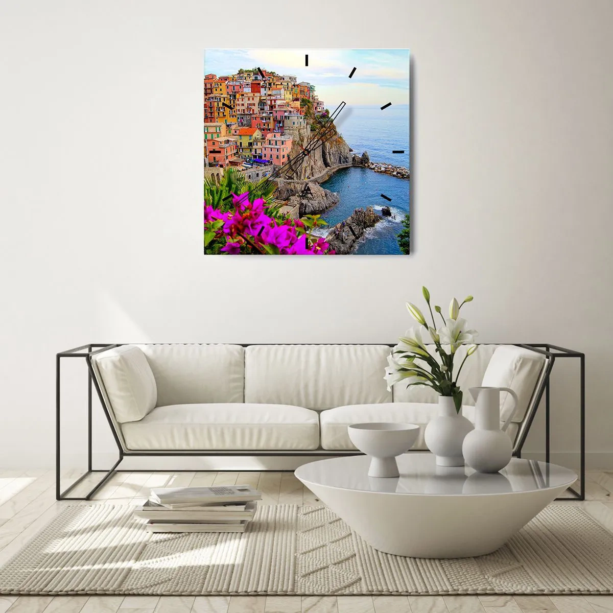 Nástěnné hodiny - Usměvavé město - 30x30 cm