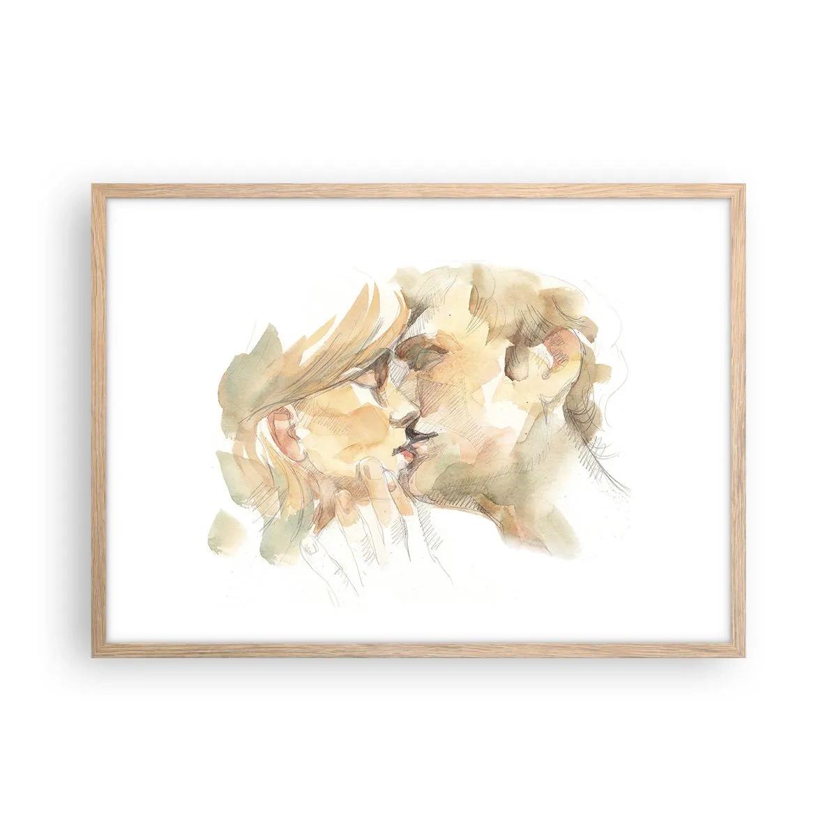 Plakát v rámu světlý dub - Nalezena polovina? - 70x50 cm