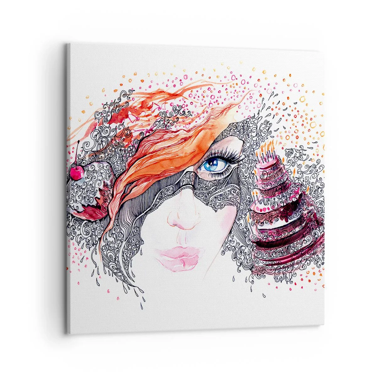 Obraz na plátně - S ní je každý den svátek - 50x50 cm