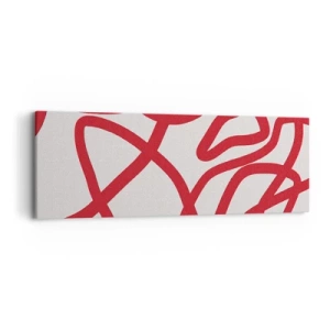 Obraz na plátně - Červené na bílém - 90x30 cm