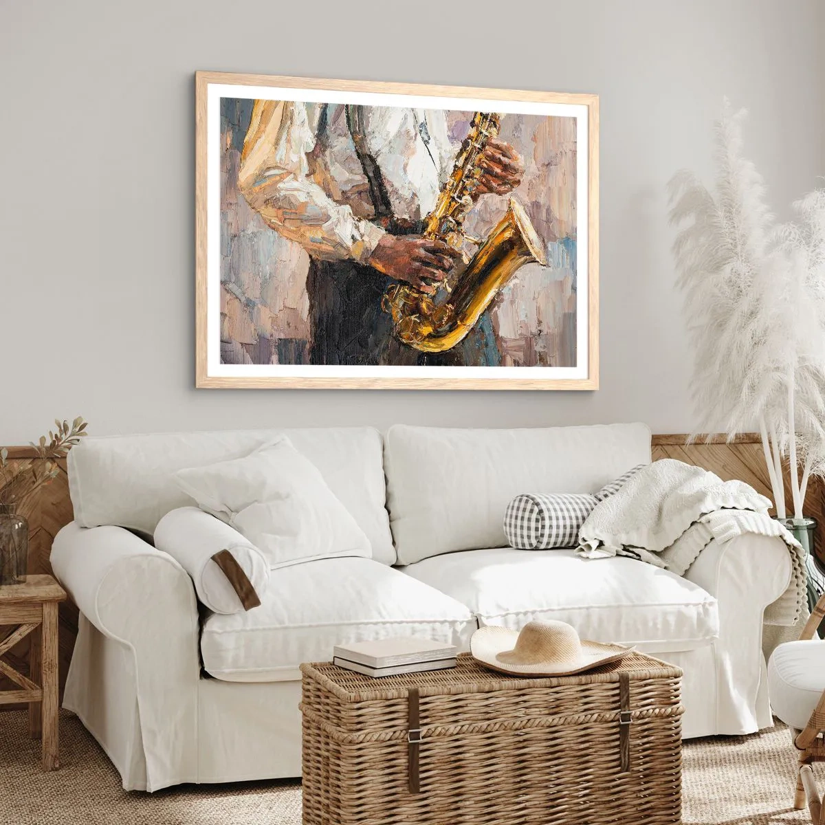 Plakát v rámu světlý dub - Čas na sólovou hru - 91x61 cm