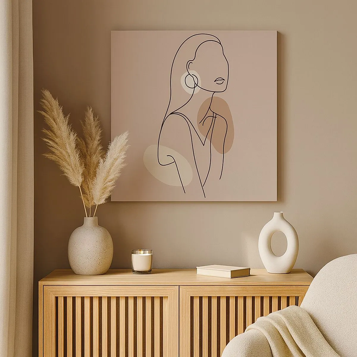 Obraz na plátně - Dívčí ikona - 30x30 cm