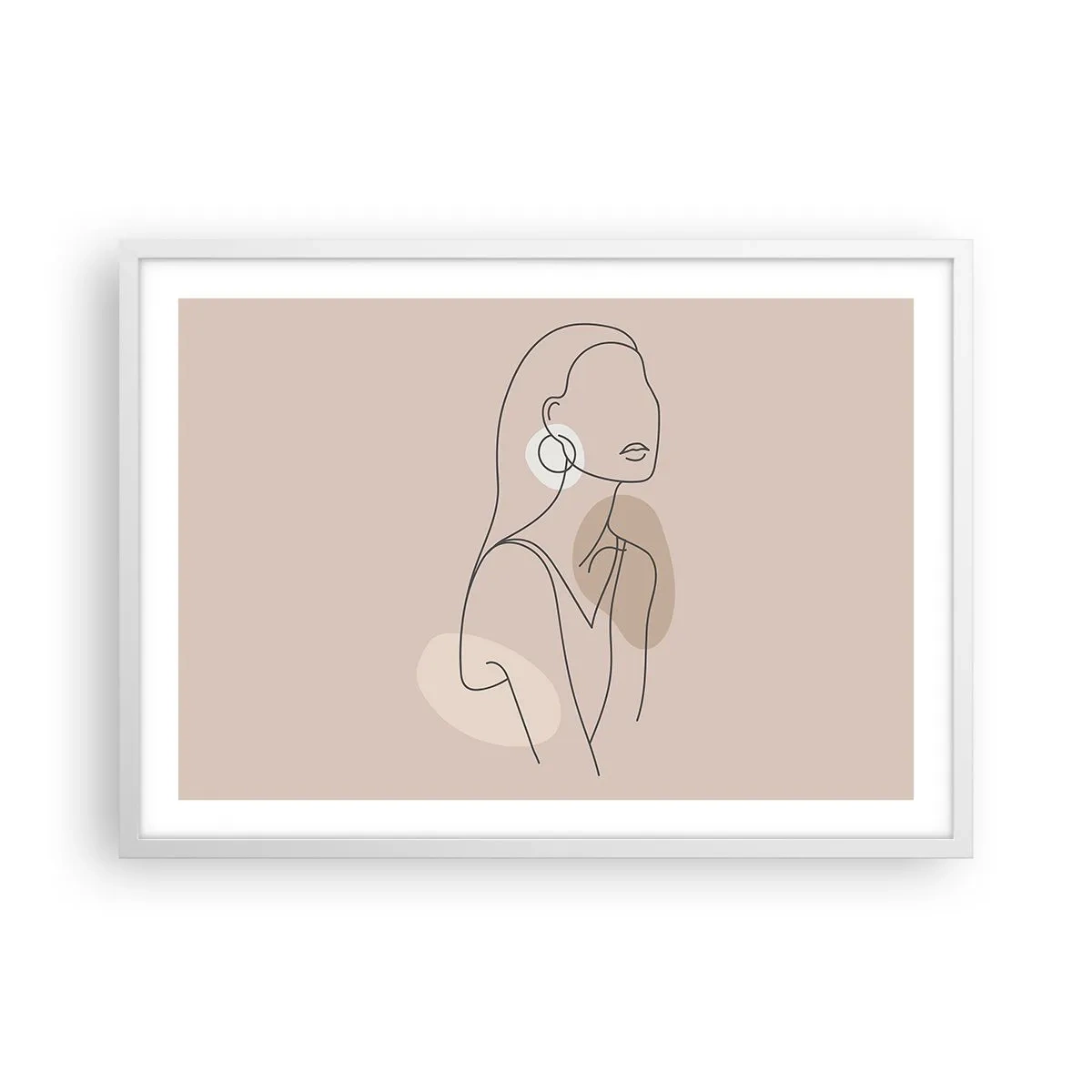 Plakát v bílém rámu - Dívčí ikona - 70x50 cm