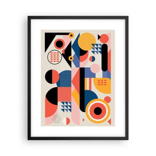 Plakát v černém rámu - Kompozice: pojďme si hrát - 40x50 cm