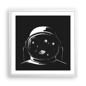 Plakát v bílém rámu - Skvělý výhled - 50x50 cm