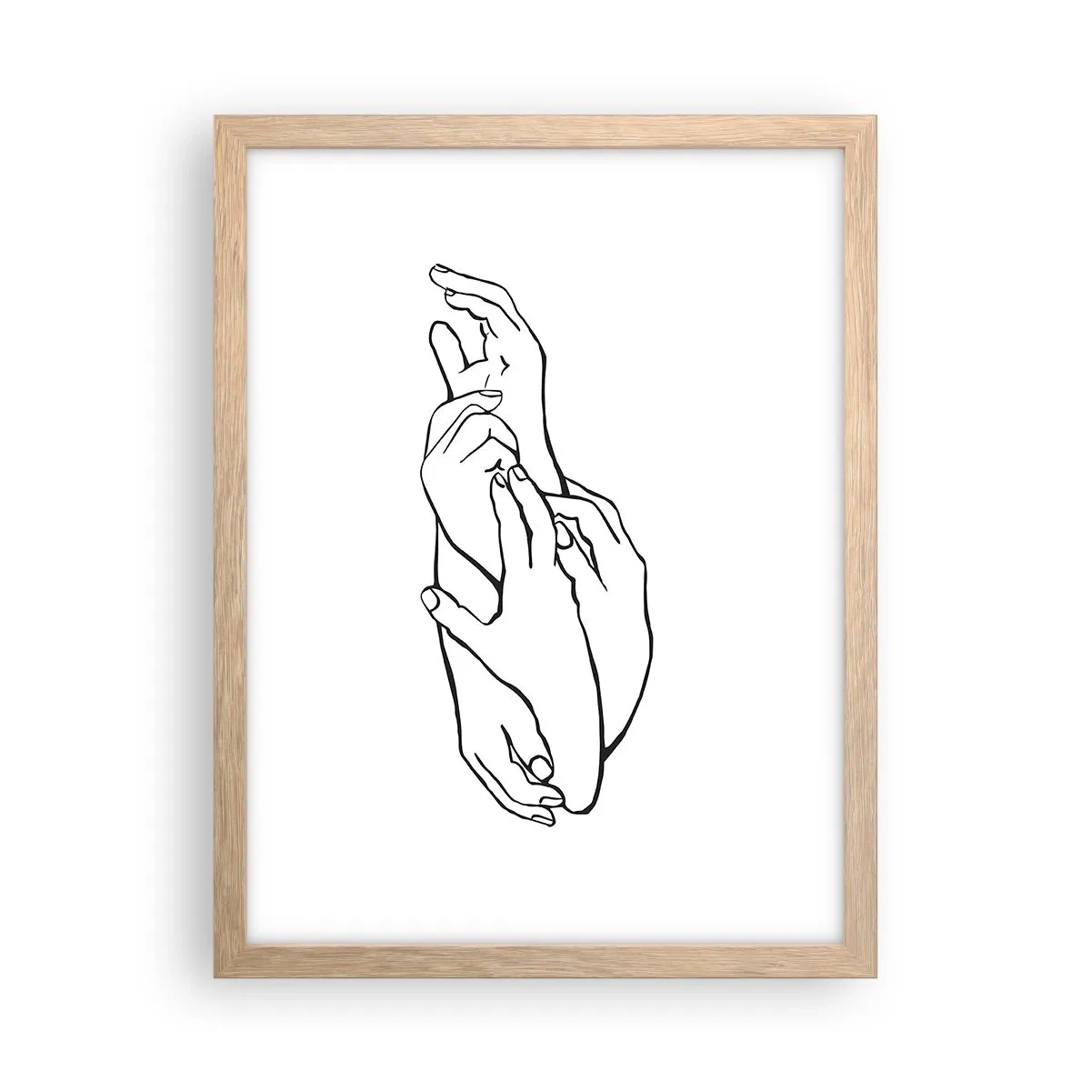 Plakát v rámu světlý dub - Dobrý dotek - 30x40 cm