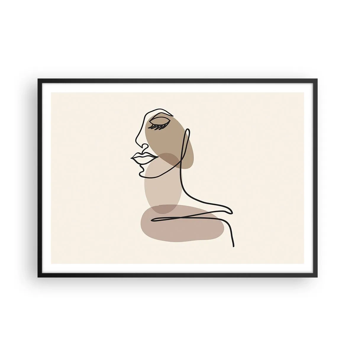 Plakát v černém rámu - Při poslechu samé sebe - 100x70 cm