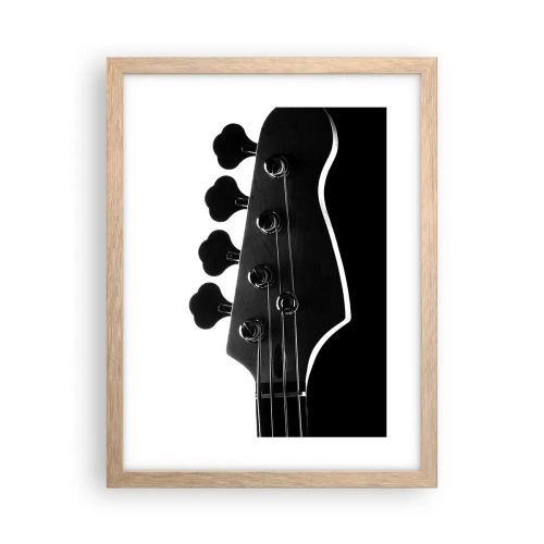Plakát v rámu světlý dub - Rockové ticho - 30x40 cm