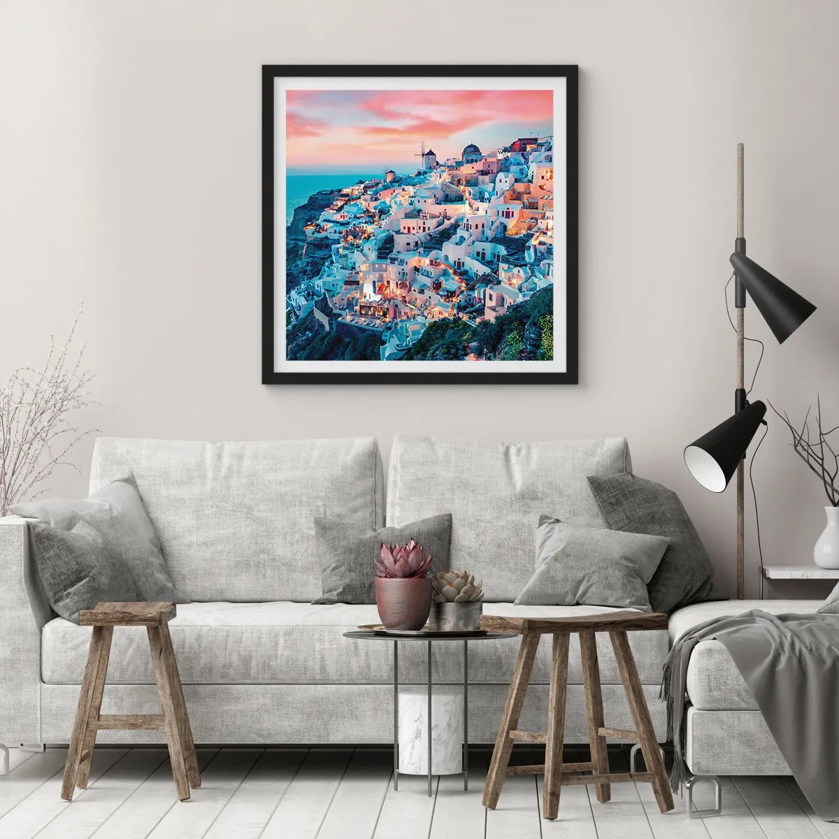 Plakát v černém rámu - Tvoje tlustá řecká dovolená - 40x40 cm