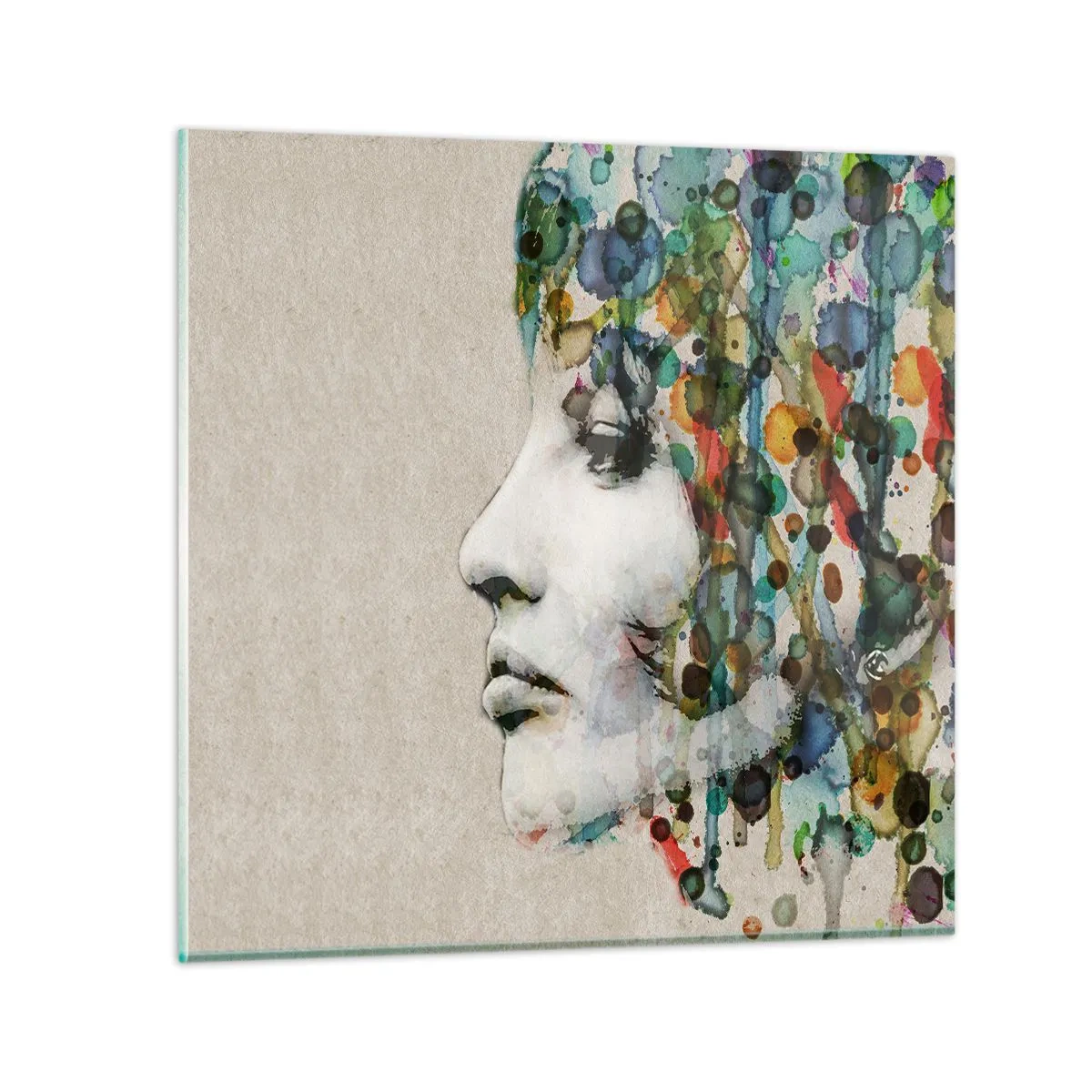 Obraz na skle - Vynořila se z šedi - 60x60 cm