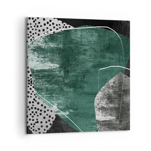 Obraz na plátně - Barevná abstrakce se zlatou vločkou - 50x50 cm