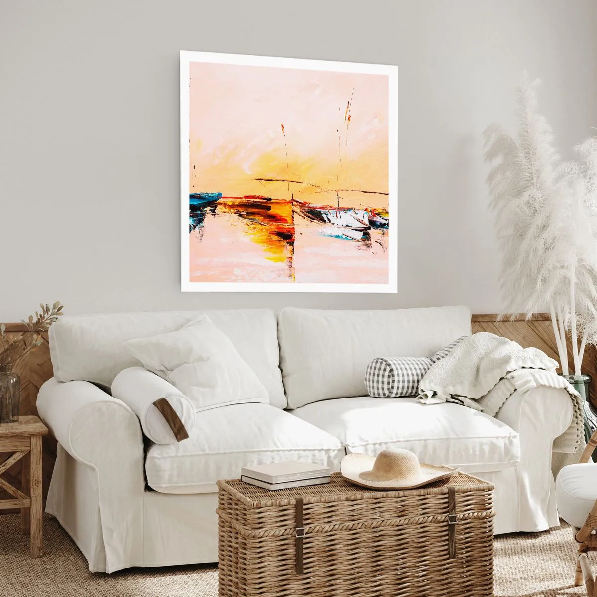 Plakát - Večer v přístavu - 60x60 cm